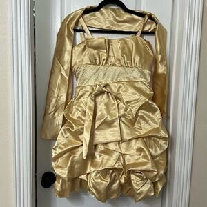 Kids yellow chrome dress size 14